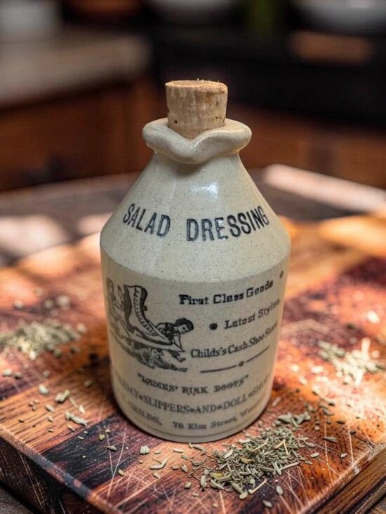Made In England Other - Vintage Stoneware Salad Dressing Bottle England